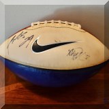 C03. Football signed by LeGarrette Blount and Brandon Bolden. 